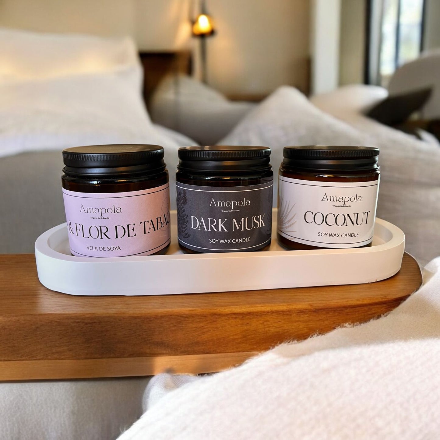 Handmade Rose and Tobacco Flower Soy Mini Candle 4oz